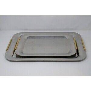 Summit MCM Italy 18/10 Stainless Steel Serving Trays